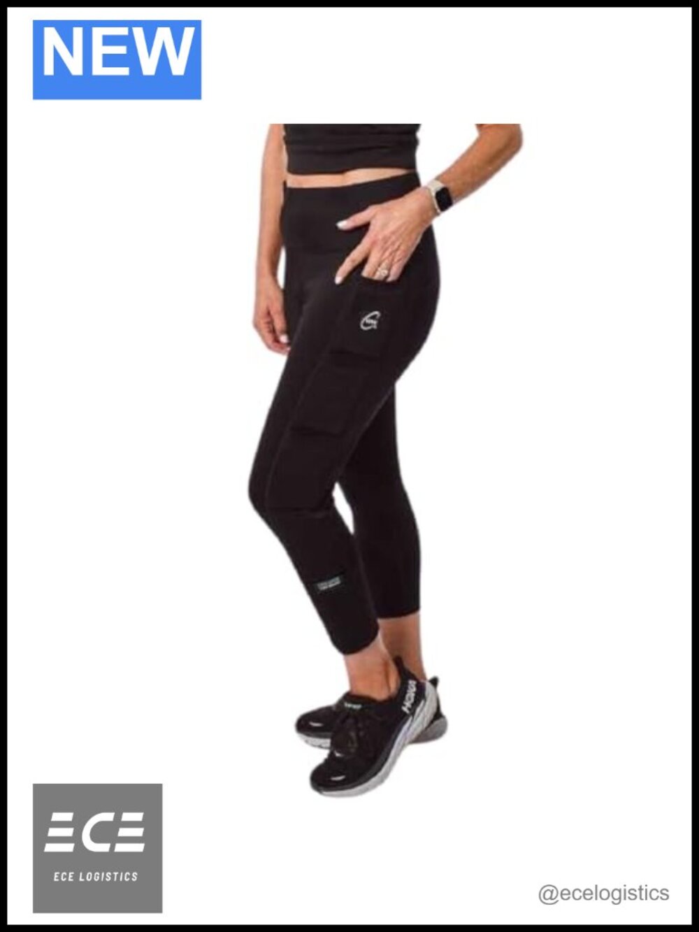 Weighted High-Waisted Leggings Removable Weights Pockets 7/8